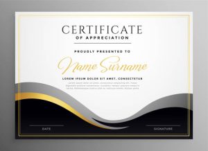 stylish golden multipurpose certificate template design